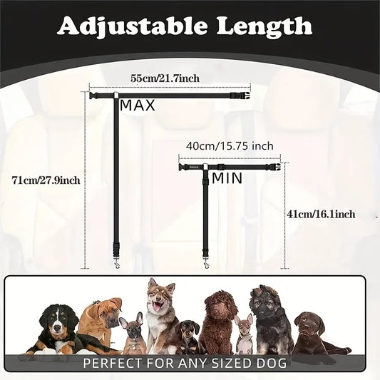 Dog Seat Belt for Vehicle Secure, Pet Car Tether Safety Leash for Dogs In Vehicles, Dog Seatbelt Tether,  Christmas Gift