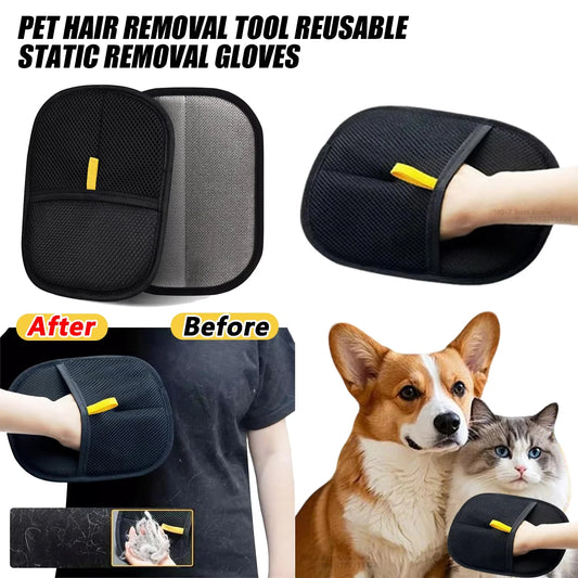 Pet Hair Removal Tool Reusable Static Removal Gloves Pet Hair Cleaning And Collection Gloves Versatile Grooming Gloves for Pet